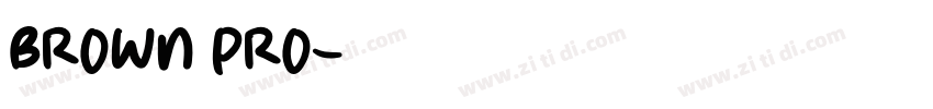 BROWN PRO字体转换